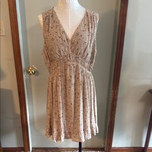 Gilli Tan Floral Mini Dress